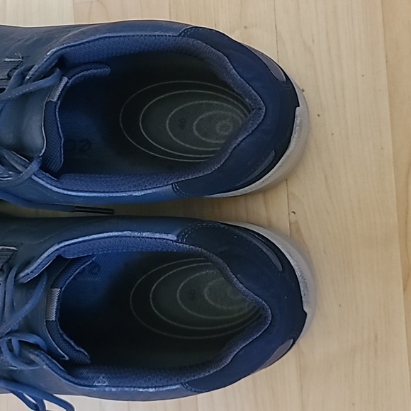 Ecco Golf Boom Hybrid SpikeLess Shoes Yak Leather Blue Men Size 12-12.5 - Picture 6 of 9